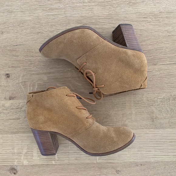 Warm Brown Block Heel Booties - Picture 4 of 4
